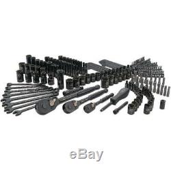 Mechanic Tool Set 201pcs Black Universal Ratchet Socket Allen Wrench Hex Key Kit