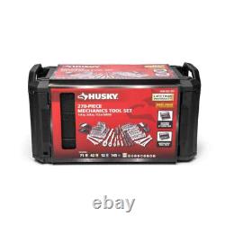 Mechanics Tool Set Kit Socket 270 Piece Case Tools Sae Metric Drive Box Ratchet