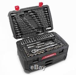 Mechanics Tool Set and Storage Case Bit Sockets Wrenches Ratchet Workshop Husky
