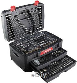 Mechanics Tool Set w Case 268-Piece Husky SAE Metric Sockets Wrenches Repair Kit