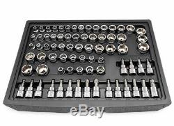 Mechanics Tool Set w Case 268-Piece Husky SAE Metric Sockets Wrenches Repair Kit