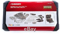 Mechanics Tool Set w Case 268-Piece Husky SAE Metric Sockets Wrenches Repair Kit