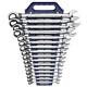 Metric 72-tooth Reversible Combination Ratcheting Wrench Tool Set (16-piece)