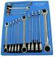 Metric Combination Ratchet Spanner Wrench Set 17pc 8-24mm Eva Tray Us Pro 3566