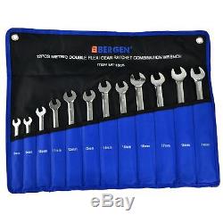 Metric Double Flexi Ratchet Gear Combination Spanner Wrench Set 12pc AT177