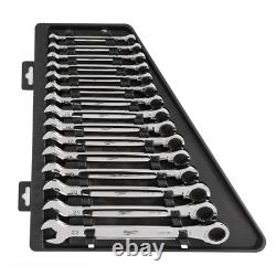 Metric Ratcheting Combination Wrench Set (15-Piece)