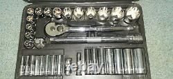 Metrinch 71 Piece Master Socket And Wrench Set 1/4 3/8 1/2 NICE