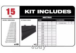 Milwaukee 144-Position Flex-Head Ratcheting Combination Wrench Set SAE + Metric
