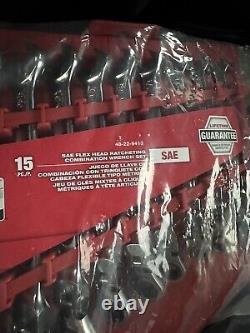 Milwaukee 144-Position Flex-Head Ratcheting Combination Wrench Set SAE + Metric