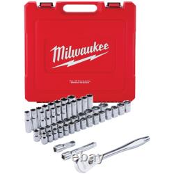 Milwaukee-48-22-9010 47 pc. 1/2 in. Socket Wrench Set (SAE & Metric)