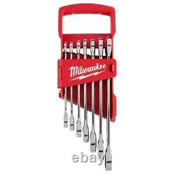 Milwaukee 48-22-9406 Durable SAE Ratcheting Combination Wrench Set 7pc