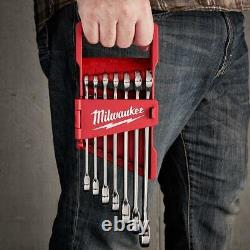Milwaukee 48-22-9406 Durable SAE Ratcheting Combination Wrench Set 7pc