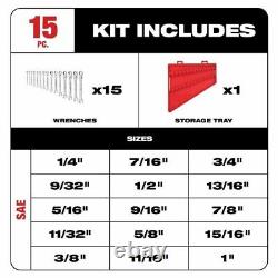 Milwaukee 48-22-9413 15-Piece SAE Flex-Head Ratching Combination Wrench Set