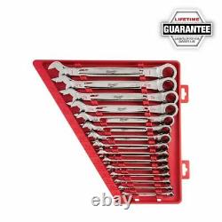 Milwaukee 48-22-9416 15 Piece Ratcheting Combination Wrench Set SAE