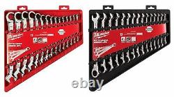 Milwaukee 48-22-9416 & 48-22-9516 30 Pc Ratcheting Combo SAE/Metric Wrench Set