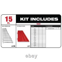 Milwaukee 48-22-9416 SAE Combination Ratcheting Wrench Mechanics Tool Set
