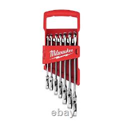 Milwaukee 48-22-9429 7-Piece SAE Flex Head Ratcheting Combination Wrench Set