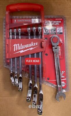 Milwaukee 48-22-9429 7pc Sae Flex Head Ratcheting Combination Wrench Set