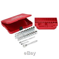 Milwaukee 48-22-9504 1/4-Inch Drive Durable Metric Ratchet and Socket Set 28pc