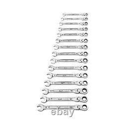 Milwaukee 48-22-9513 Ratcheting Combination Wrench Set Silver (Pack of 15)