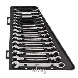 Milwaukee 48-22-9516 Durable Metric Ratcheting Combination Wrench Set 15pc