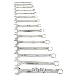 Milwaukee Combination SAE Standard Wrench Mechanics Tool Set 15-Piece Hand Tools