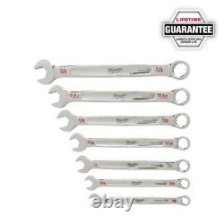 Milwaukee Combination SAE Standard Wrench Mechanics Tool Set 7-Piece Hand Tools