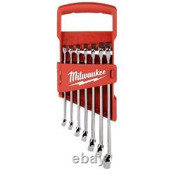 Milwaukee Combination SAE Standard Wrench Mechanics Tool Set 7-Piece Hand Tools