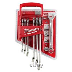 Milwaukee Combination SAE Standard Wrench Mechanics Tool Set 7-Piece Hand Tools