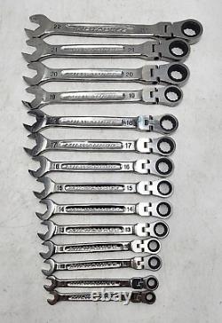 Milwaukee Combination Wrench Flex Head Ratcheting 14 Piece Assorted Wrench Set