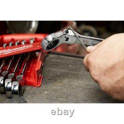Milwaukee Flex Head Ratcheting Combination Wrench Set Metric 44 Position 15 Pcs