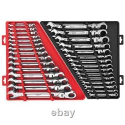 Milwaukee Ratcheting Combination Wrench Set 144-Position Flex-Head (30-Pcs)