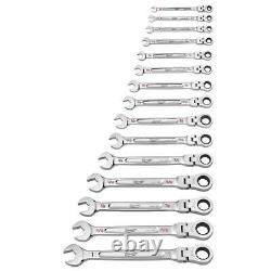 Milwaukee Ratcheting Combination Wrench Set 144-Position Flex-Head (30-Pcs)