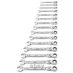 Milwaukee Ratcheting Combination Wrench Set SAE with Hook Pick Set (19-Piece)