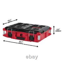 Milwaukee Ratcheting Wrench Set(15-Piece) SAE Combinatio + PACKOUT 22 Tool Box