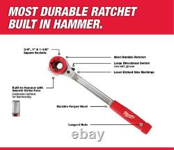 Milwaukee Ratcheting Wrench Set 3/4 Linemans High Leverage (2-Piece)