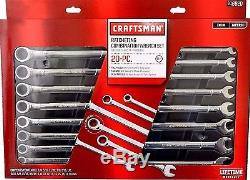NEW! Craftsman 20 Piece Combination Ratcheting Wrench Set Metric & Standard SAE