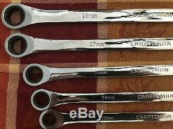 NEW Craftsman Metric XL Ratcheting Wrench Set 8 Piece Double Box 8-19mm