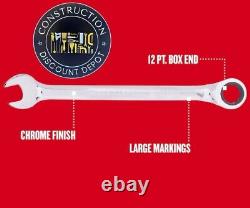 NEW Craftsman RATCHETING Full Polished 12 Pt SAE & Metric Combination Wrench Set