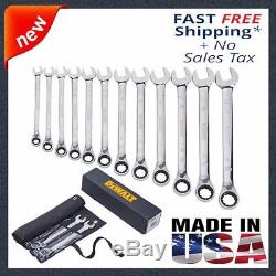NEW DEWALT Reversible SAE Ratcheting Wrench Set (12-Piece), Made in the USA