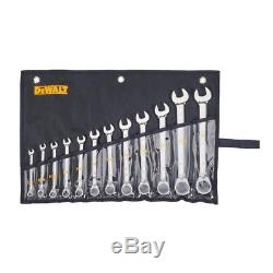 NEW DEWALT Reversible SAE Ratcheting Wrench Set (12-Piece), Made in the USA
