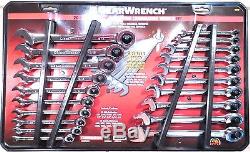 NEW GEARWRENCH 20 pc SAE STANDARD & METRIC MM RATCHETING COMBINATION WRENCH SET