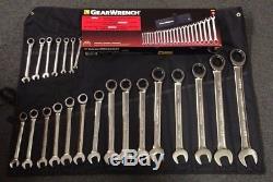 NEW Gearwrench 22 Piece Metric Combination Ratcheting Wrench Master Set 6-32mm
