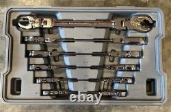 NEW Gearwrench 6 Piece Ratcheting Flex Head Flare Nut Metric Wrench Set (89101D)