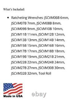 NEW PROTO U. S. A. Made 6mm-32 METRIC REVERSE RATCHETING WRENCH SET JSCVM-20SA