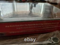 NEW & SEALED Snap On SOXRRM710 + SOXRRM704 6 19mm FDP Ratcheting Wrenches