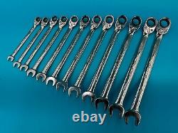 NEW Snap-On 8mm to 19mm Ratchet Wrench Set Flank Drive Plus -12-point SOXRRM01