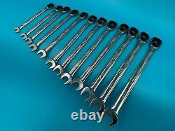 NEW Snap-On 8mm to 19mm Ratchet Wrench Set Flank Drive Plus -12-point SOXRRM01