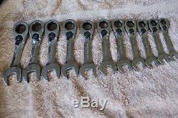 NEW Snap On Blue Point 11pc METRIC STUBBY RATCHETING WRENCH SET 9MM TO 19MM