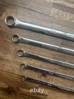 NEW Snap On Tools XDHR705 5 pc 12-Point SAE Ratcheting Box Wrench Set FREE SHIP